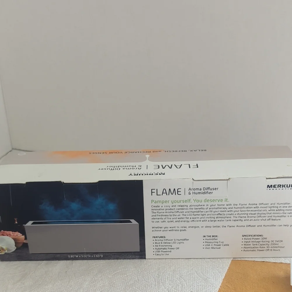 Merkury Innovations White Aroma Diffuser & Humidifier